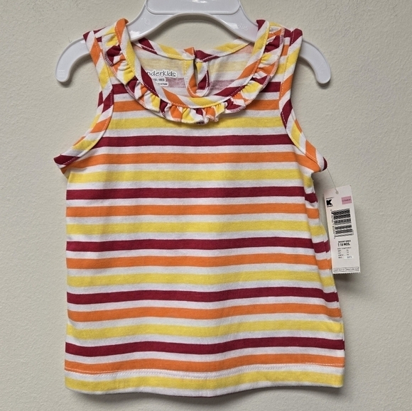 Wonderkids Stripe Ruffle Tank top 18M - Picture 1 of 6
